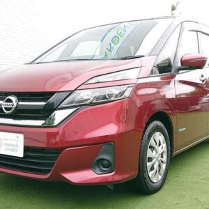 2017 Nissan Serena red hybrid used car Japan export