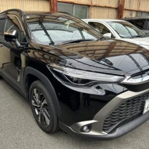 2023 Toyota Corolla Cross black hybrid used car Japan export