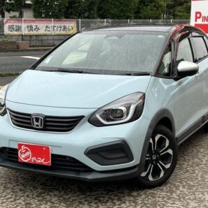 2021 Honda Fit blue hybrid used car Japan export