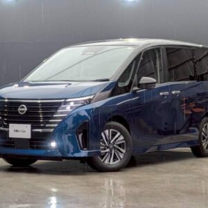 2023 Nissan Serena blue hybrid used car Japan export