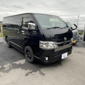 2021 Toyota Hiace Van black gasoline used car Japan export