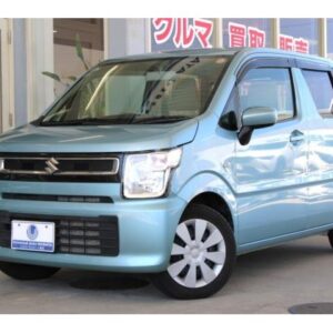 2017 Suzuki Wagon R blue gasoline used car Japan export