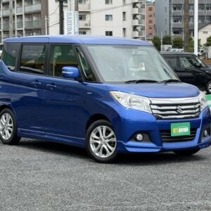 2017 Suzuki Solio blue hybrid used car Japan export
