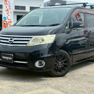 2009 Nissan Serena black gasoline used car Japan export
