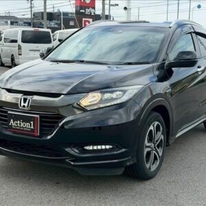 2017 Honda Vezel black hybrid used car Japan export