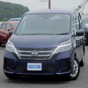 2021 Nissan Serena blue gasoline used car Japan export