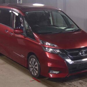 2016 Nissan Serena red gasoline used car Japan export