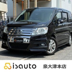 2010 Honda Stepwagon Spada black gasoline used car Japan export