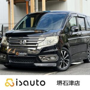 2013 Honda Stepwagon Spada black gasoline used car Japan export
