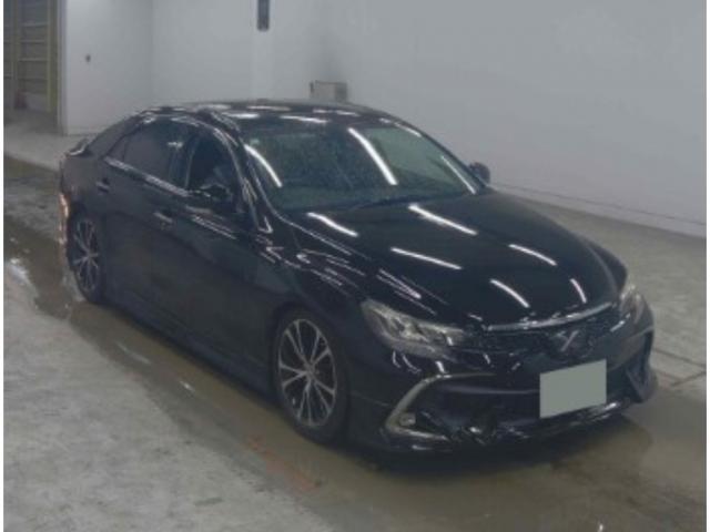 Ref:AUX-24933375 TOYOTA MARK X 2017 1 2017 Toyota Mark X black gasoline used car Japan export