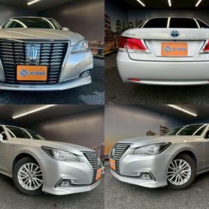 2016 Toyota Crown Hybrid silver gasoline used car Japan export