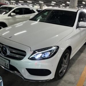 2015 Mercedes Benz C-Class white gasoline used car Japan export