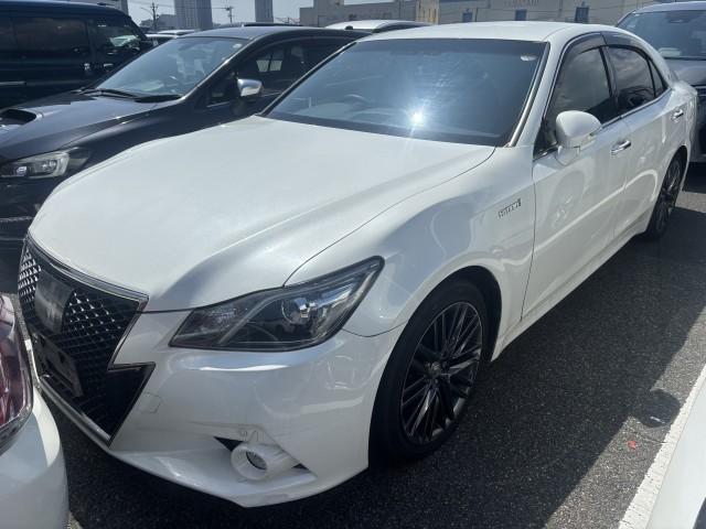 Ref:AUX-24953146 TOYOTA CROWN HYBRID 2015 1 2015 Toyota Crown Hybrid pearl gasoline used car Japan export