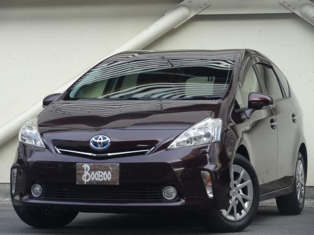 Ref:AUX-24953656 TOYOTA PRIUS ALPHA 2014 1 2014 Toyota Prius Alpha wine gasoline used car Japan export