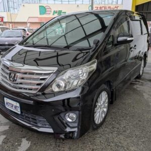 2012 Toyota Alphard black gasoline used car Japan export