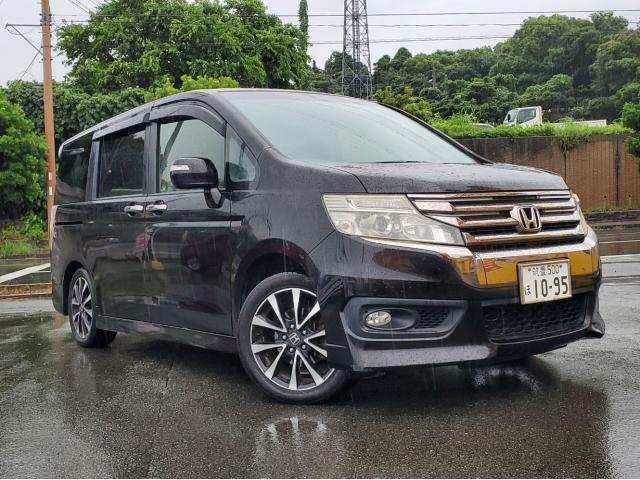 Ref:AUX-24995618 HONDA STEPWAGON SPADA 2013 1 2013 Honda Stepwagon Spada black gasoline used car Japan export