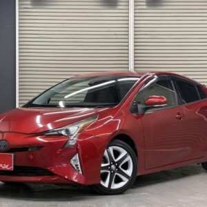 2016 Toyota Prius red gasoline used car Japan export