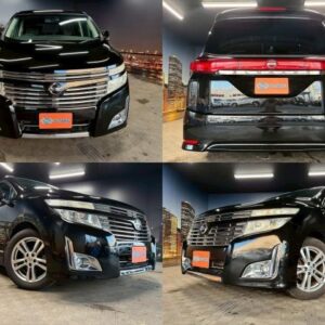 2010 Nissan Elgrand black gasoline used car Japan export