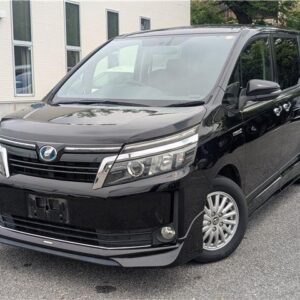 2014 Toyota Voxy black hybrid used car Japan export