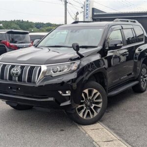 2022 Toyota Land Cruiser Prado black gasoline used car Japan export