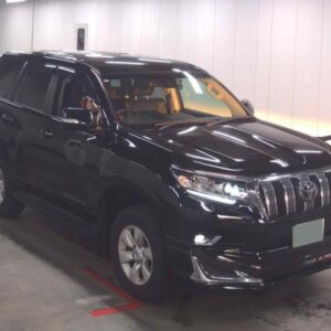 2022 Toyota Land Cruiser Prado black gasoline used car Japan export