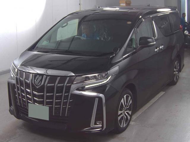 Ref:AUX-25020122 TOYOTA ALPHARD 2022 1 2022 Toyota Alphard black gasoline used car Japan export