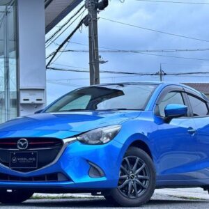 2014 Mazda Demio blue diesel used car Japan export