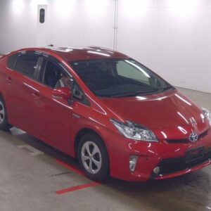 2013 Toyota Prius red gasoline used car Japan export