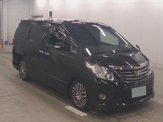 Ref:AUX-25041325 TOYOTA ALPHARD 2013 1 2013 Toyota Alphard black gasoline used car Japan export