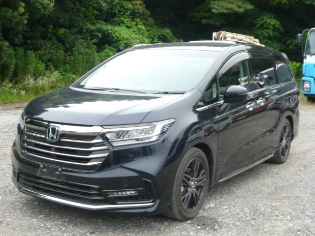 Ref:AUX-25041403 HONDA ODYSSEY HYBRID 2021 1 2021 Honda Odyssey Hybrid black gasoline used car Japan export
