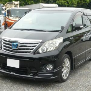 2014 Toyota Alphard Hybrid black gasoline used car Japan export