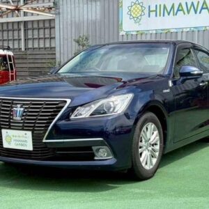 2013 Toyota Crown Hybrid blue hybrid used car Japan export