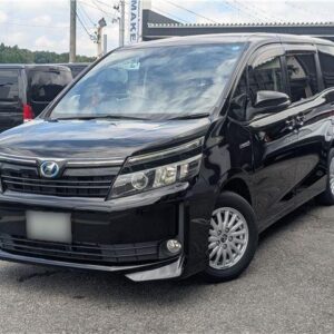 2015 Toyota Voxy black hybrid used car Japan export
