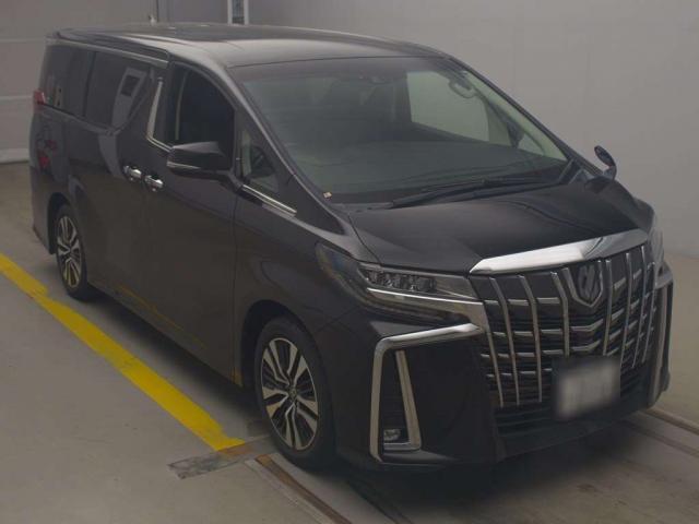 Ref:AUX-25066243 TOYOTA ALPHARD 2022 1 2022 Toyota Alphard black gasoline used car Japan export