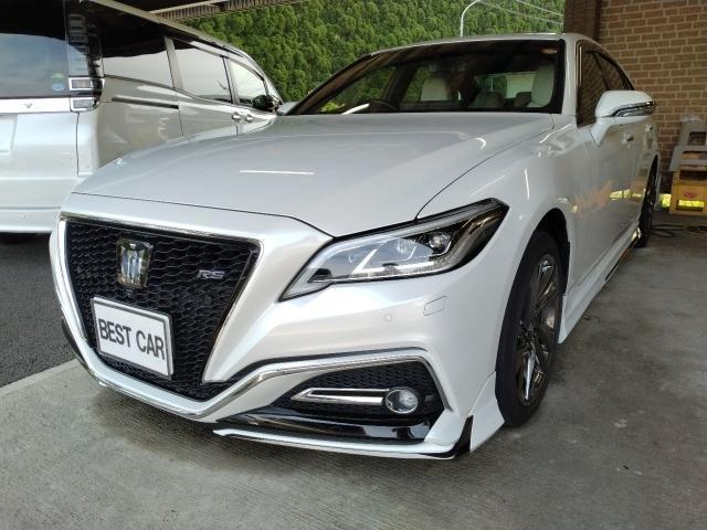 Ref:AUX-25070396 TOYOTA CROWN HYBRID 2022 1 2022 Toyota Crown Hybrid white hybrid used car Japan export