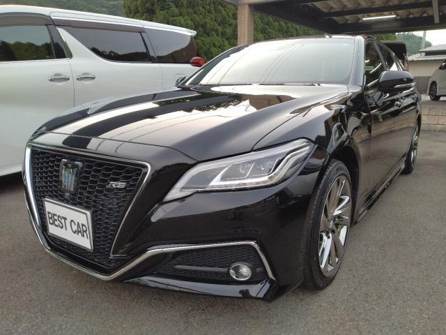 Ref:AUX-25070401 TOYOTA CROWN HYBRID 2021 1 2021 Toyota Crown Hybrid black hybrid used car Japan export
