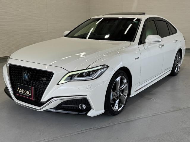Ref:AUX-25070857 TOYOTA CROWN HYBRID 2019 1 2019 Toyota Crown Hybrid pearl hybrid used car Japan export