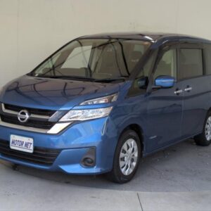 2017 Nissan Serena blue hybrid used car Japan export