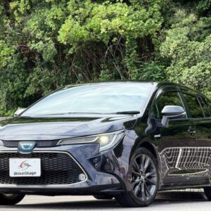 2020 Toyota Corolla Touring black hybrid used car Japan export