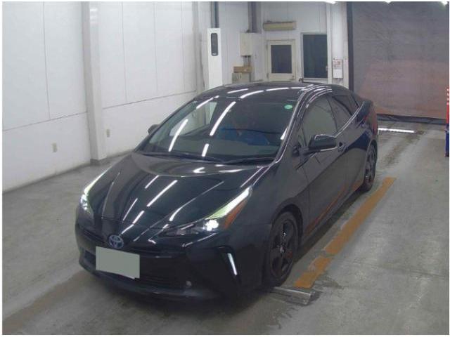 Ref:AUX-25076563 TOYOTA PRIUS 2021 1 2021 Toyota Prius black gasoline used car Japan export