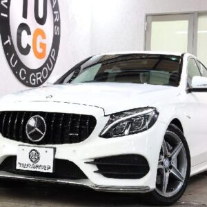 2015 Mercedes Benz C-Class white gasoline used car Japan export