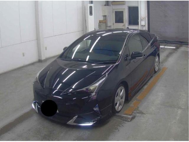 Ref:AUX-25081327 TOYOTA PRIUS 2018 1 2018 Toyota Prius black gasoline used car Japan export