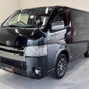 2017 Toyota Hiace Van black gasoline used car Japan export