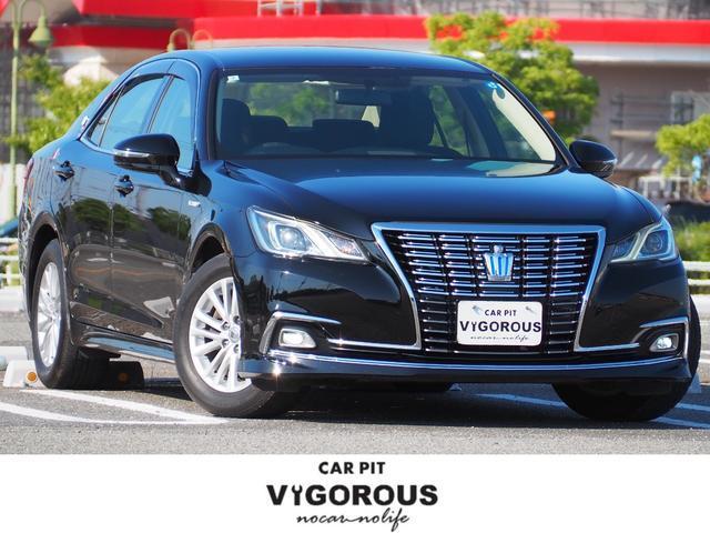 Ref:AUX-25091026 TOYOTA CROWN HYBRID 2016 1 2016 Toyota Crown Hybrid black gasoline used car Japan export