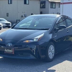 2019 Toyota Prius black hybrid used car Japan export