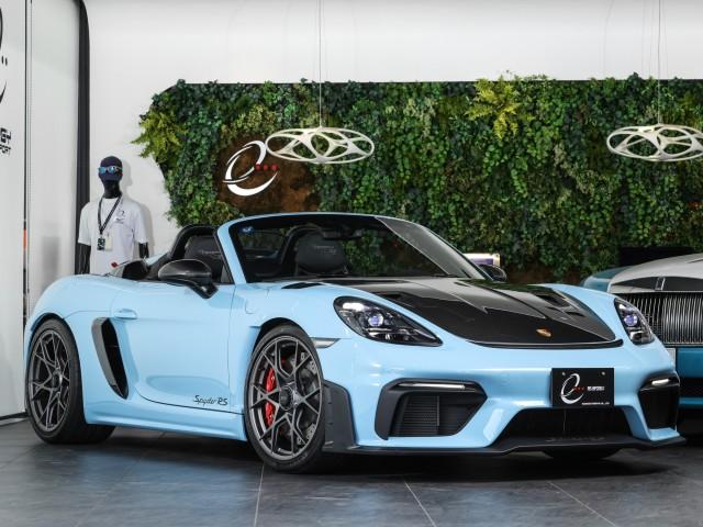 Ref:AUX-25101806 PORSCHE 718 SPYDER 2024 1 2024 Porsche 718 Spyder blue gasoline used car Japan export