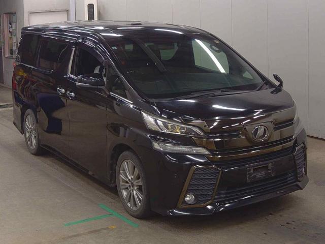 Ref:AUX-25118174 TOYOTA VELLFIRE 2017 1 2017 Toyota Vellfire black gasoline used car Japan export