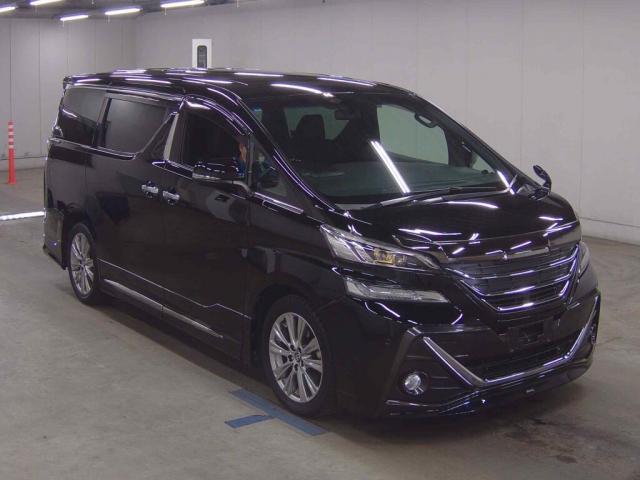 Ref:AUX-25122742 TOYOTA VELLFIRE 2017 1 2017 Toyota Vellfire black gasoline used car Japan export