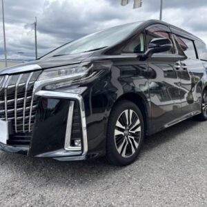 2021 Toyota Alphard black gasoline used car Japan export
