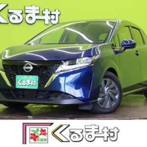 2021 Nissan Note blue hybrid used car Japan export